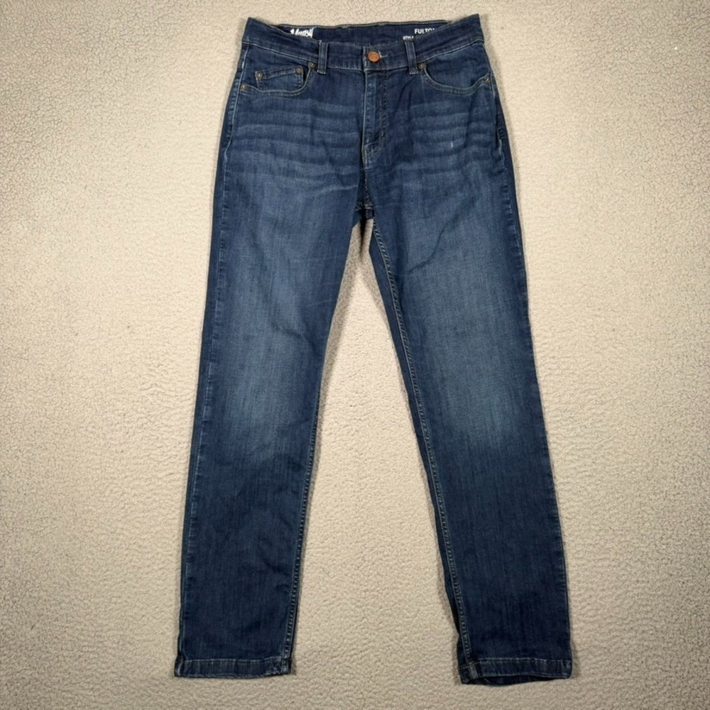 Mugsy Pants Mens 32x30 Blue Fultons Slim Fit Denim Casual Preppy Stretch Pockets